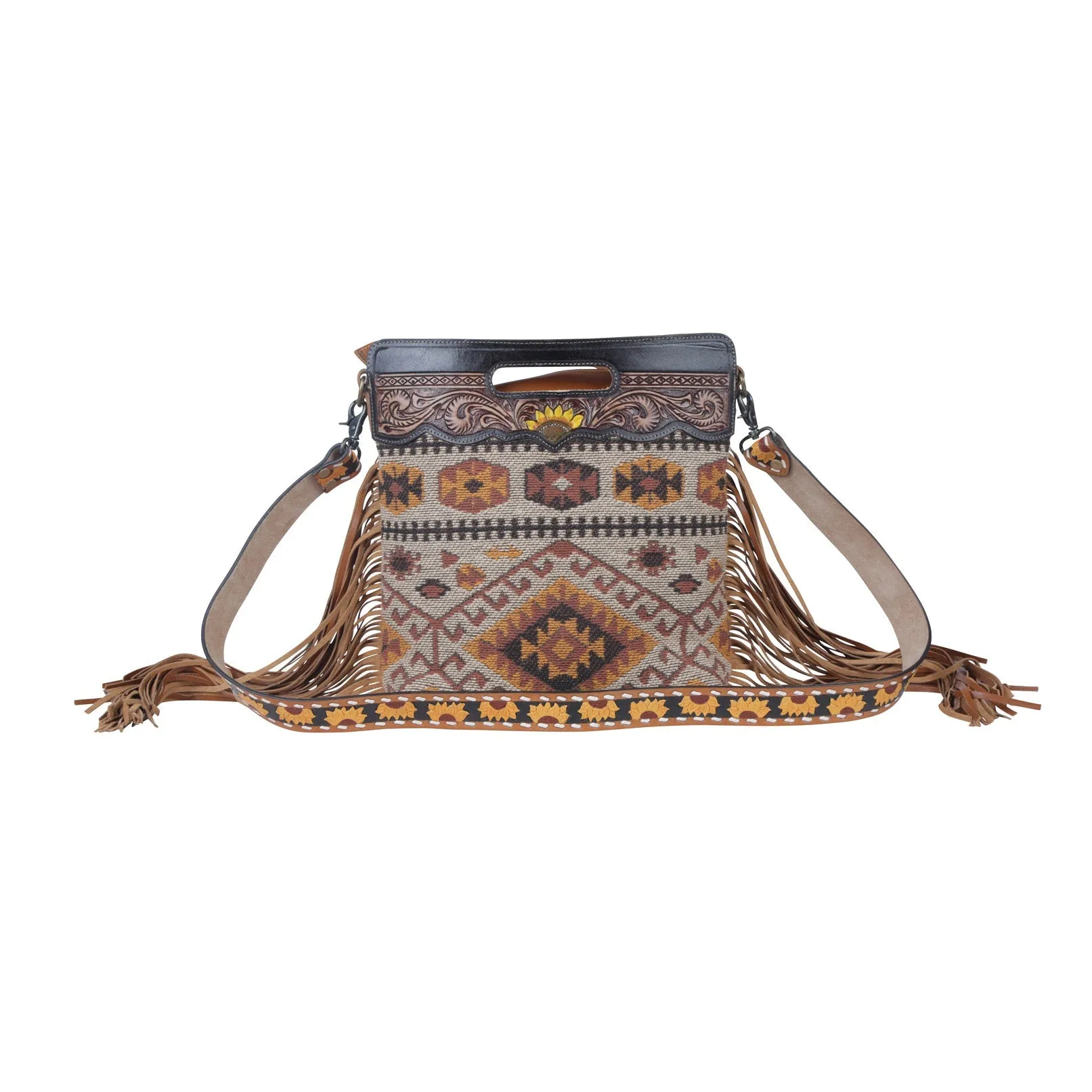 Helios Hand-Tooled Bag sold by Myra Bag