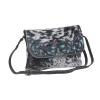 Blue Crescent  Hand-Tooled Bag sold by Myra Bag