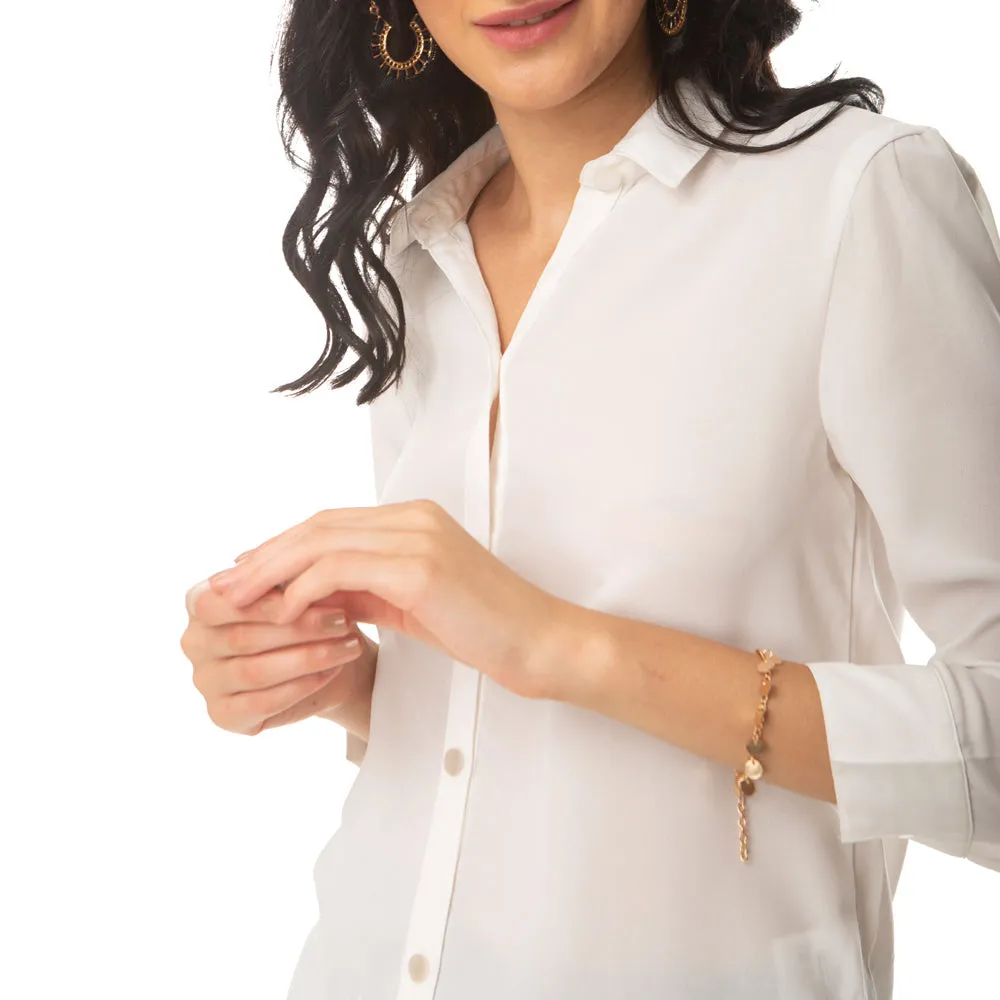 Minimalistic White Chic Shirt sold by Myra Bag product image thumbnail 4