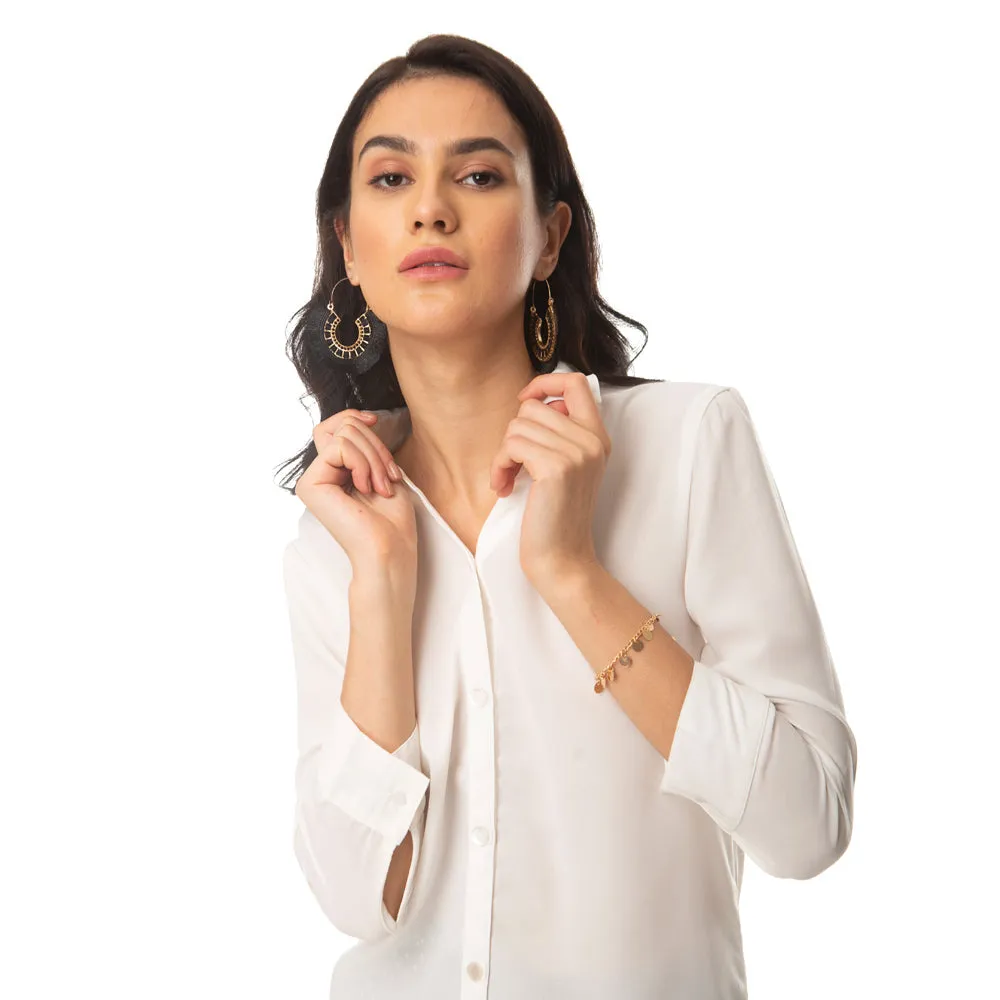 Minimalistic White Chic Shirt sold by Myra Bag product image thumbnail 2