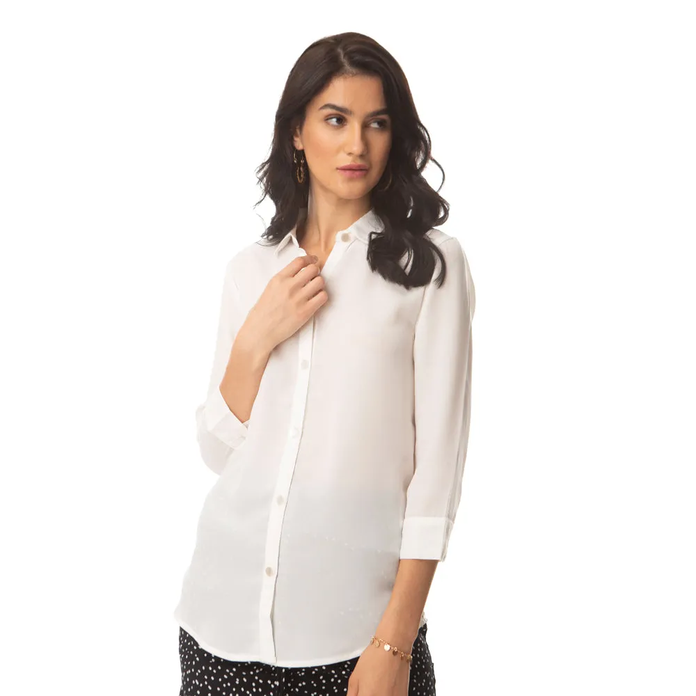 Minimalistic White Chic Shirt sold by Myra Bag product image thumbnail 5