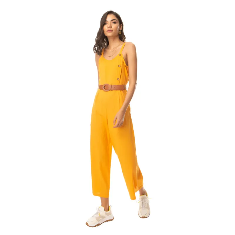 Mustard Blaze Jumpsuit sold by Myra Bag