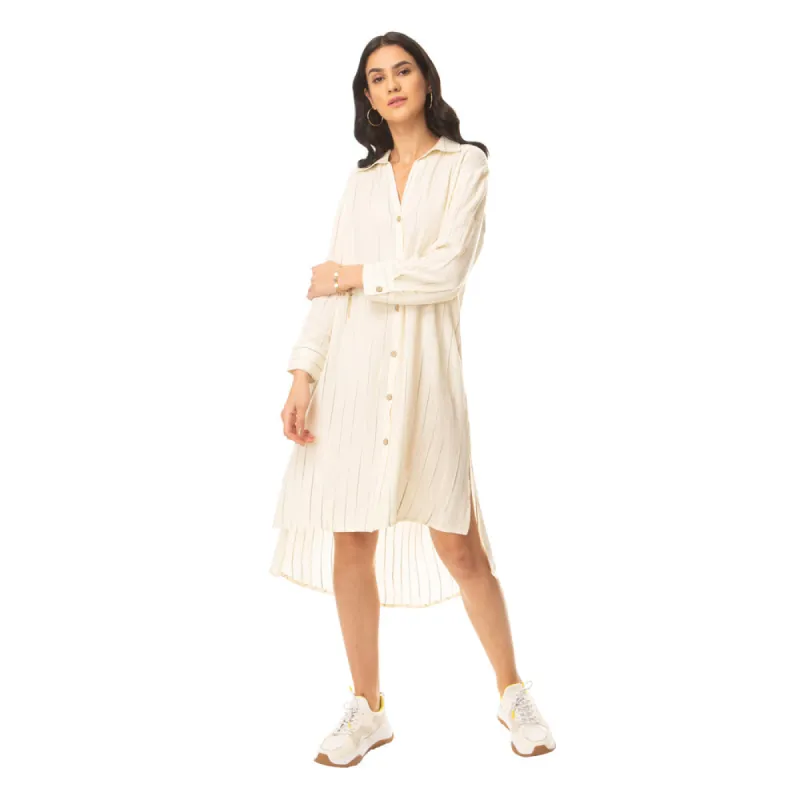 Strippy Collar Dress made by Myra Bag