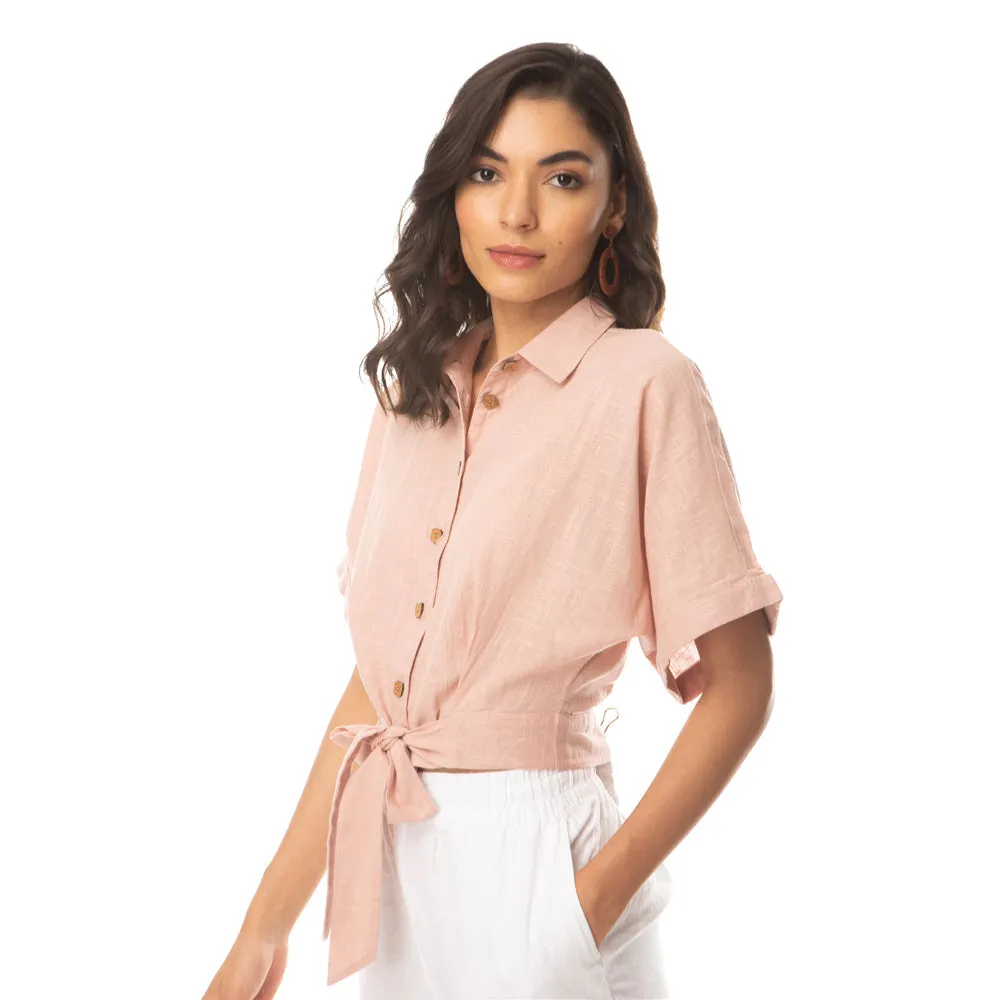 Peach Vegetable Dyed Shirt sold by Myra Bag product image thumbnail 4