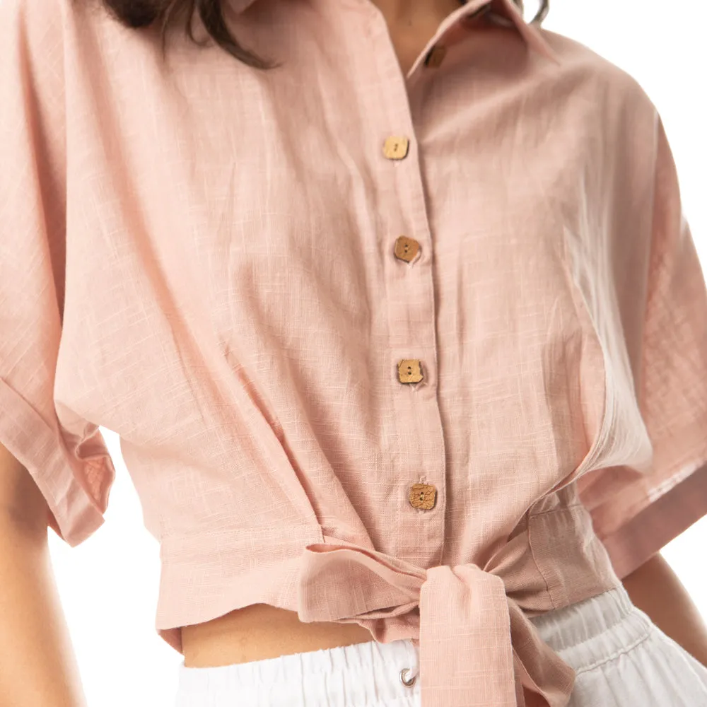 Peach Vegetable Dyed Shirt sold by Myra Bag product image thumbnail 2