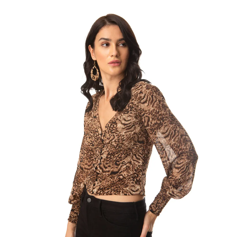 Leopard Ador Crop Top sold by Myra Bag product image thumbnail 4