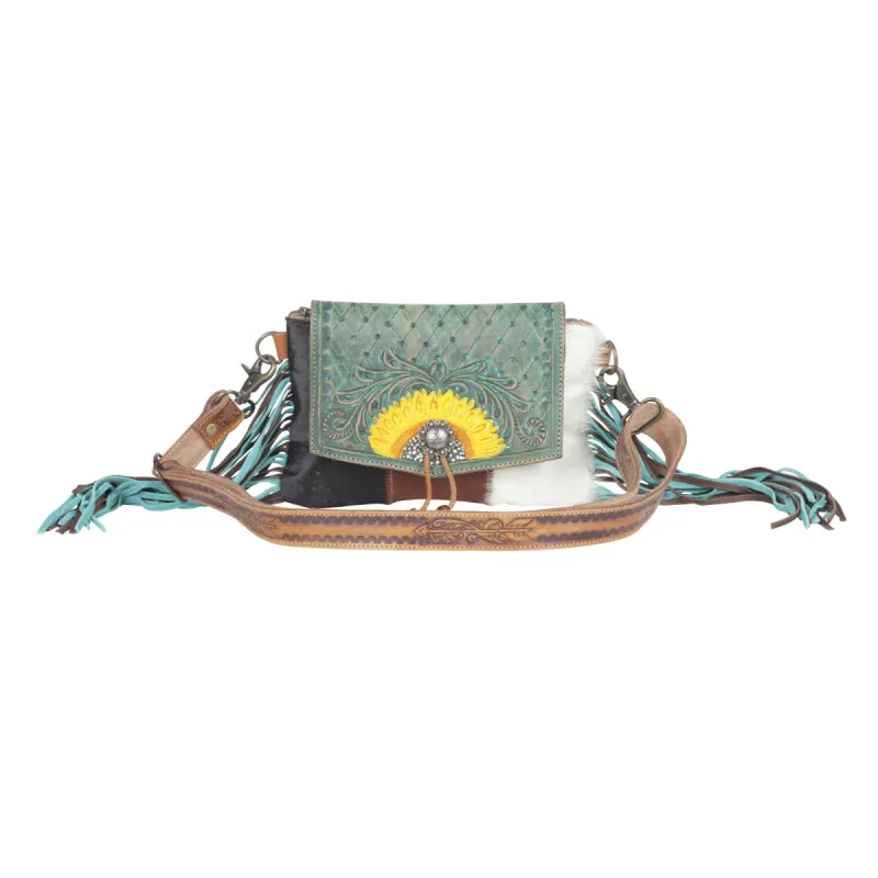 Peacock's Feather Hand-Tooled Bag sold by Myra Bag