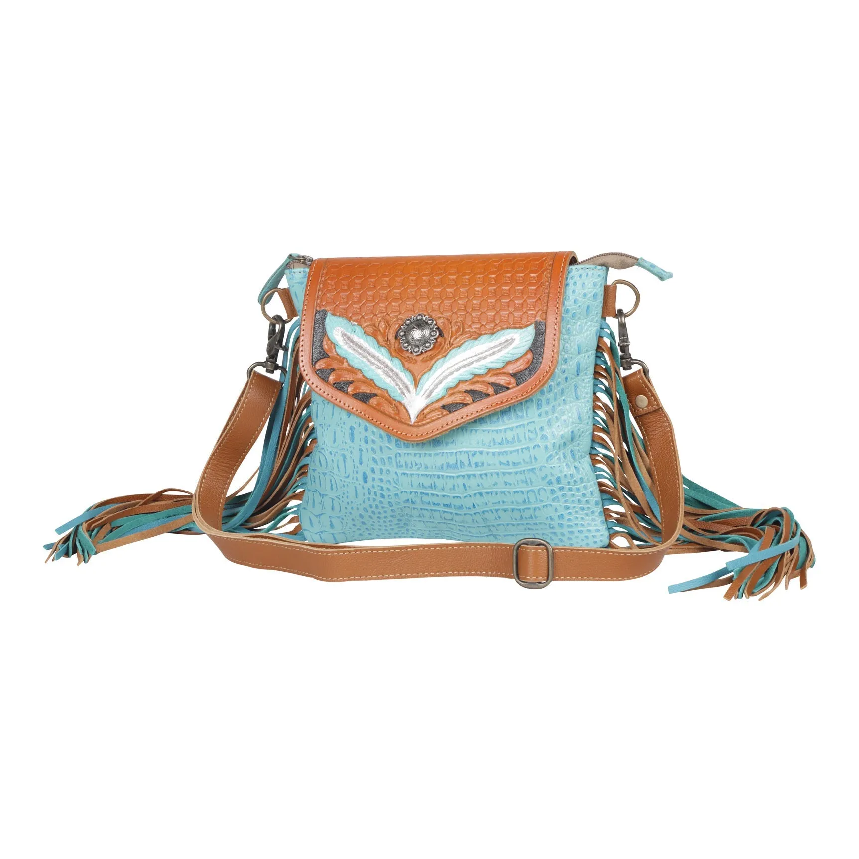 Blue Wings Hand-Tooled Bag sold by Myra Bag product image thumbnail 2