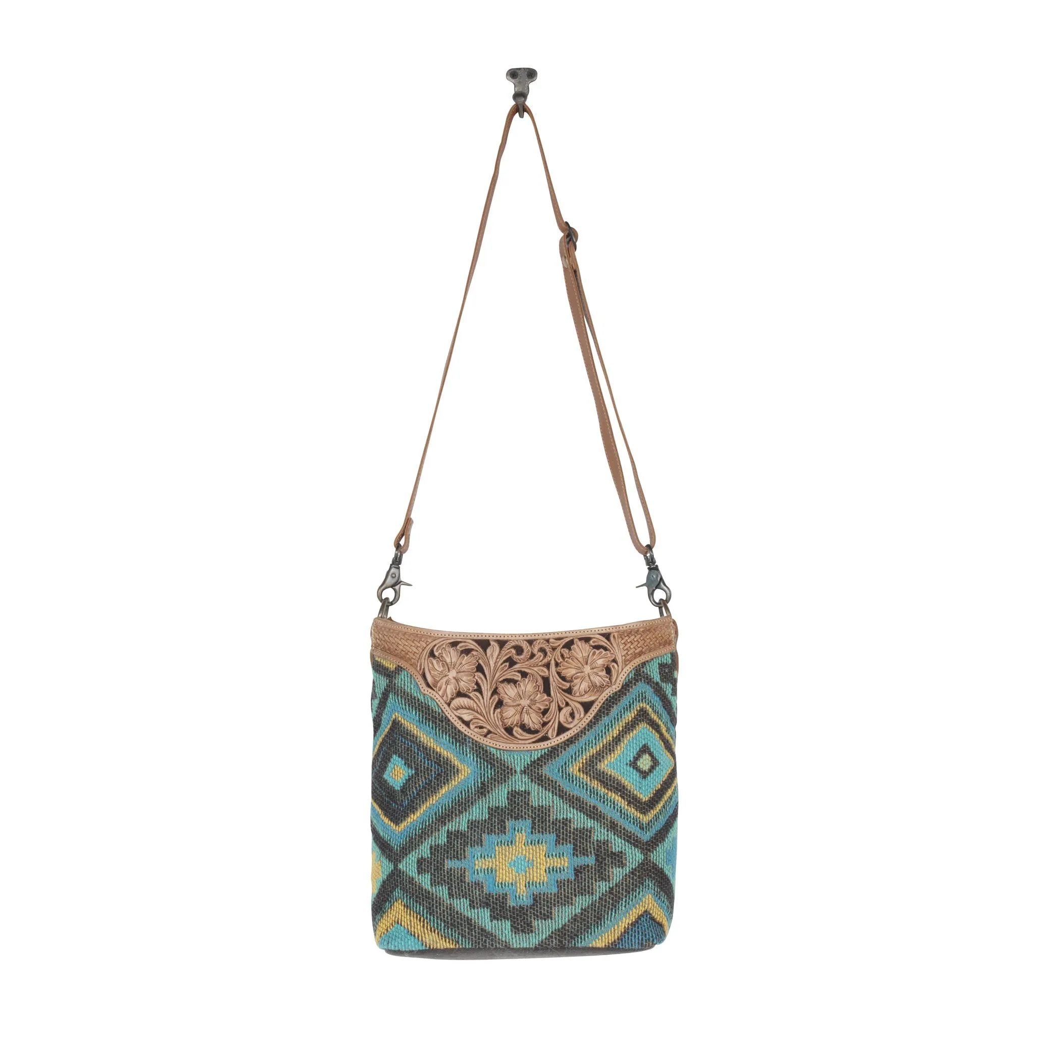 Blue Spring Hand-Tooled Bag sold by Myra Bag product image thumbnail 4