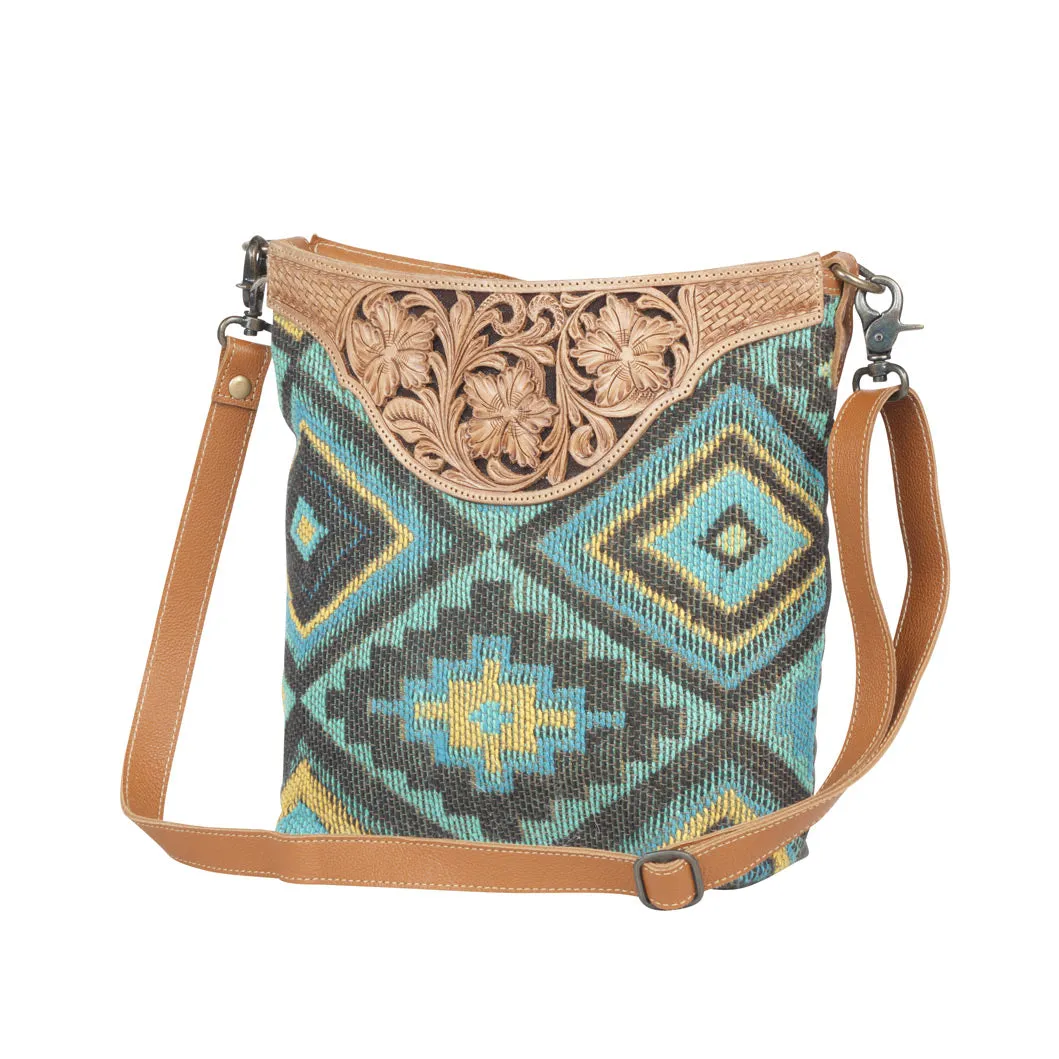 Blue Spring Hand-Tooled Bag sold by Myra Bag product image thumbnail 2
