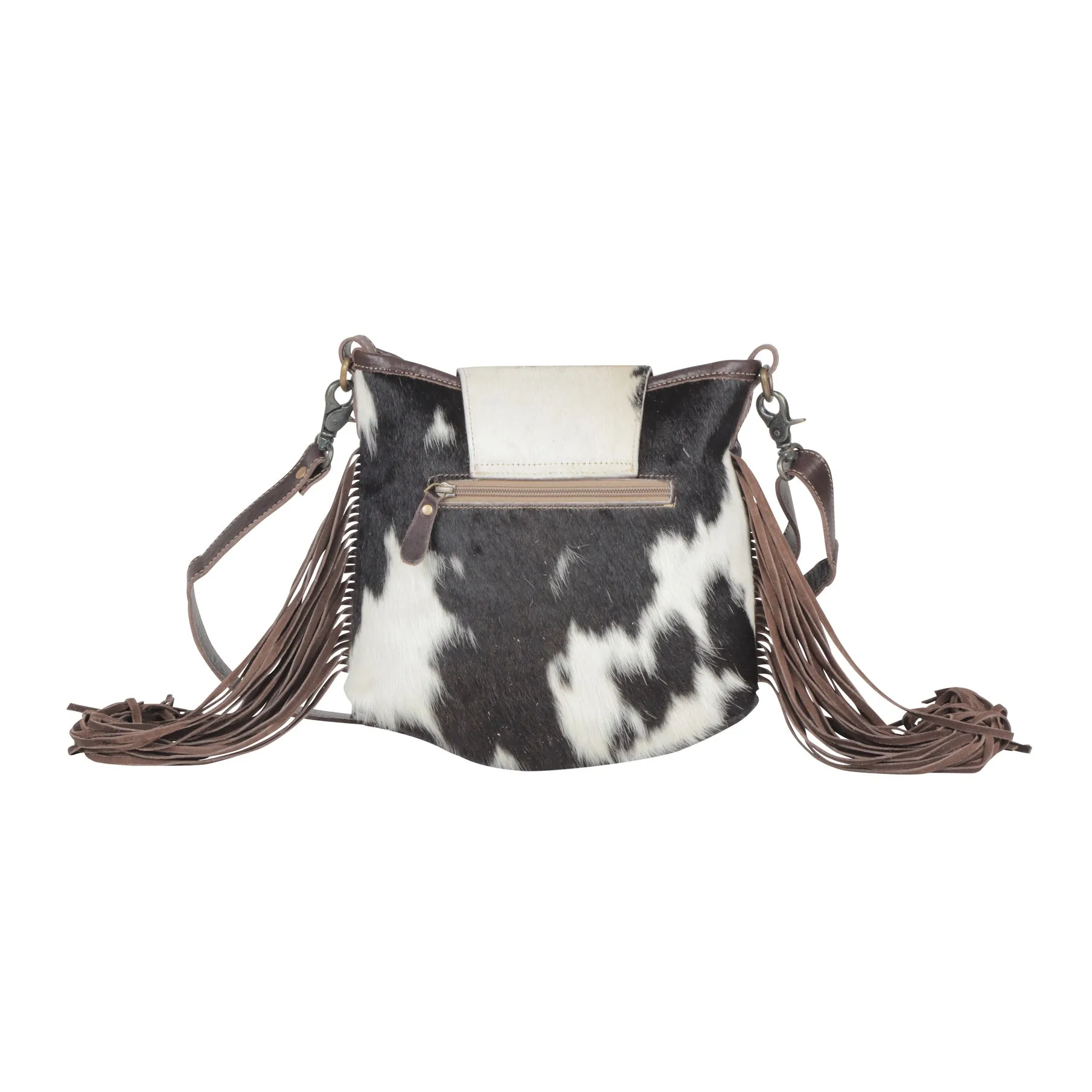 Russet Fringe Leather & Hairon Bag sold by Myra Bag product image thumbnail 3