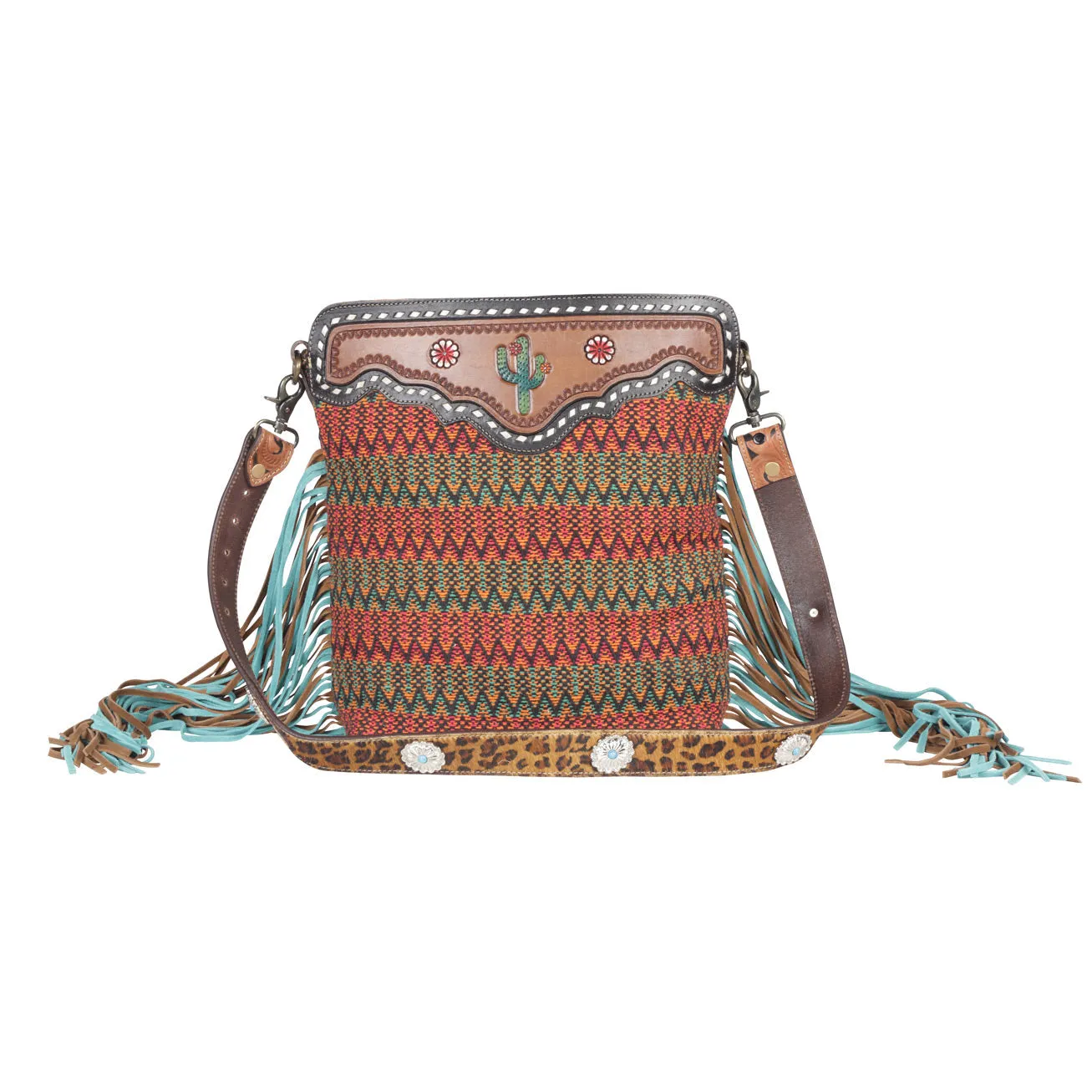 Accenting Hues Hand-Tooled Bag sold by Myra Bag