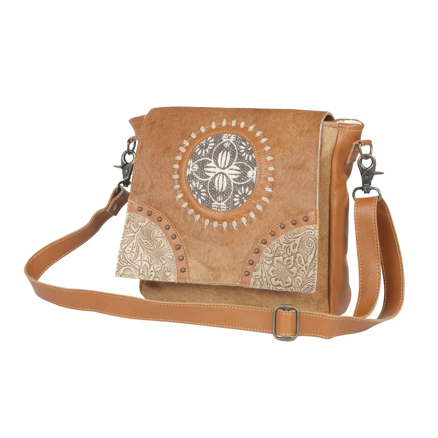 Vintage Hues Leather & Hairon Bag sold by Myra Bag product image thumbnail 2