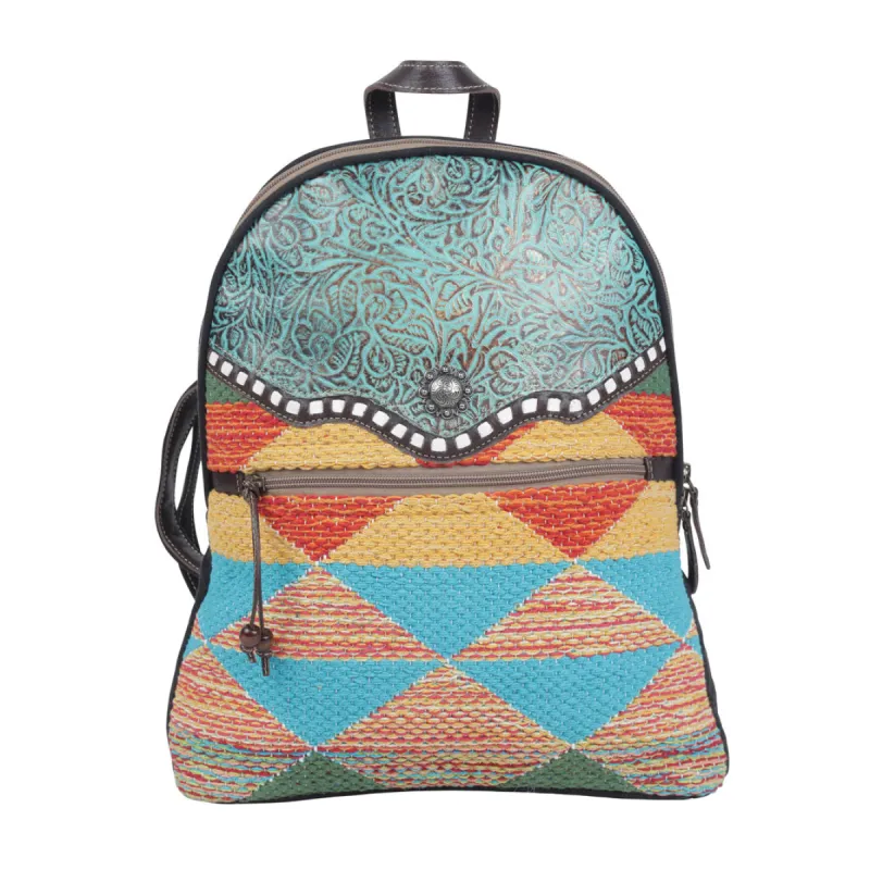 Accented hues Backpack Bag sold by Myra Bag