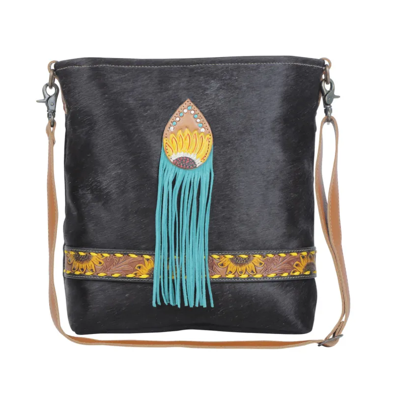 Blue candle Hand-Tooled Bag sold by Myra Bag