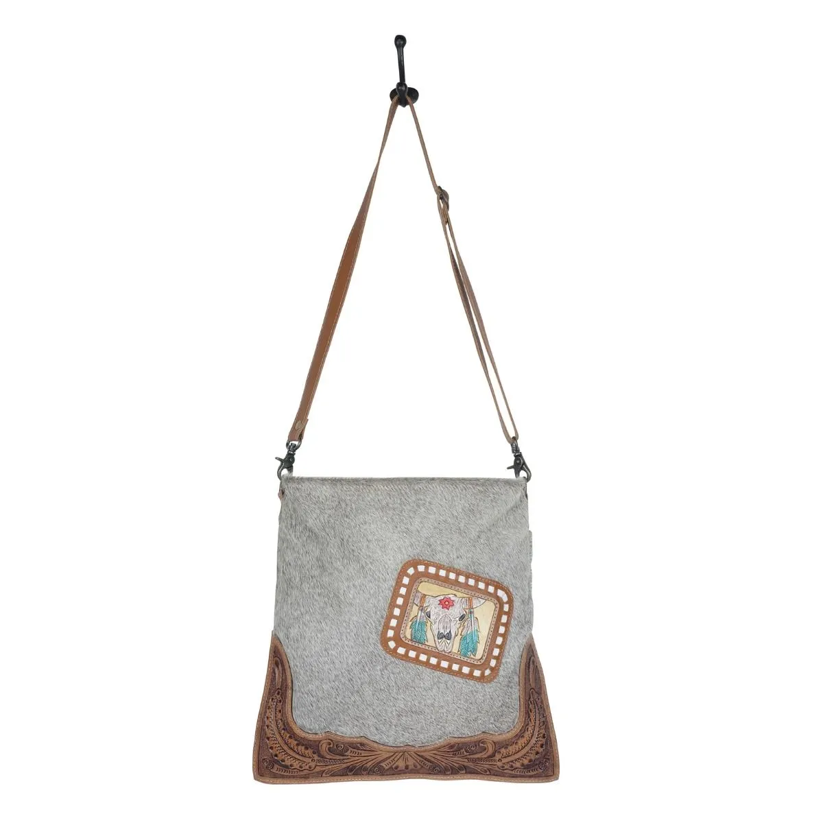 Khadi Hand-Tooled Bag sold by Myra Bag product image thumbnail 4