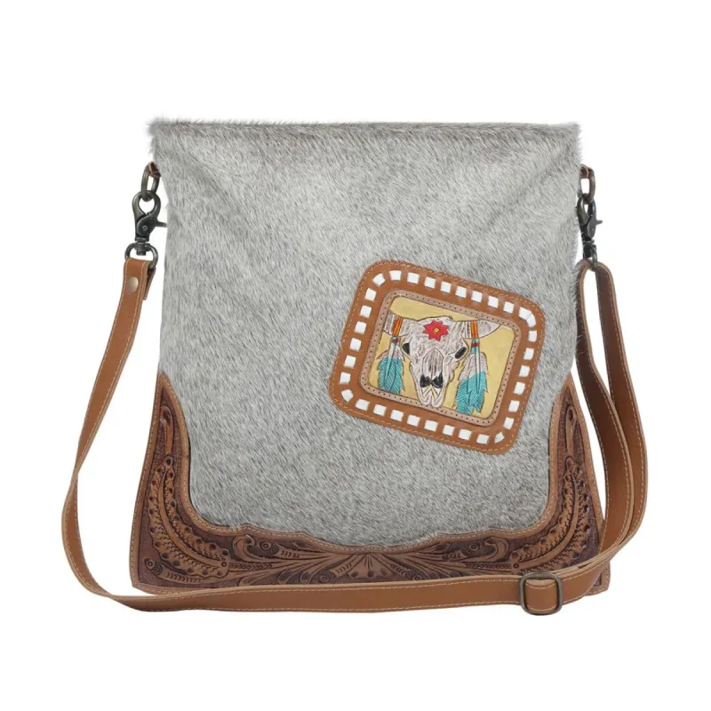 Khadi Hand-Tooled Bag sold by Myra Bag