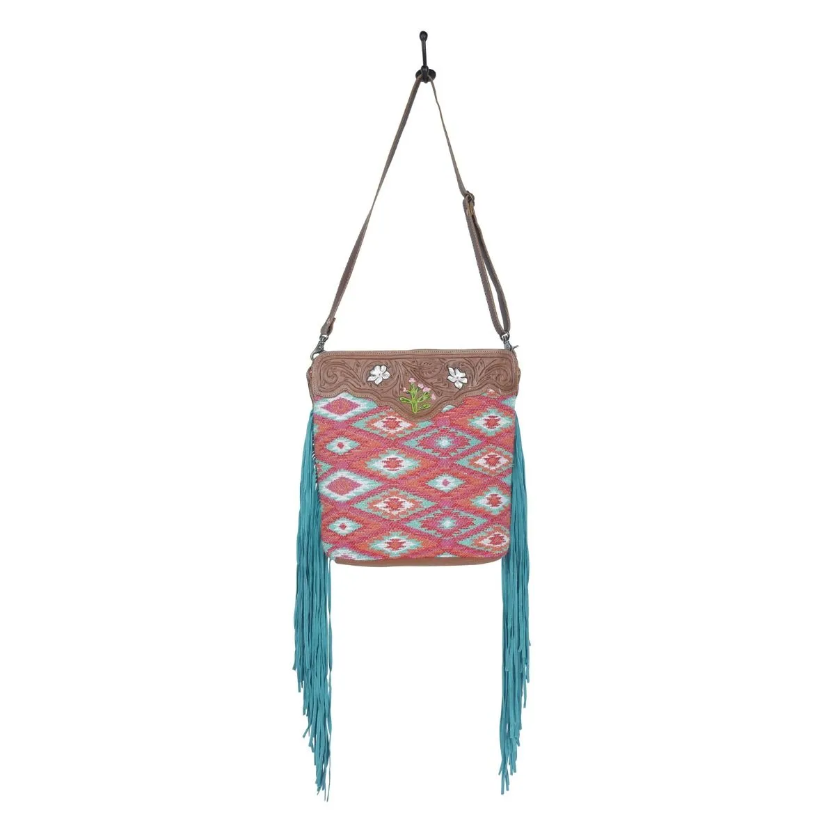 Pantone Pink Hand-Tooled Bag sold by Myra Bag product image thumbnail 5