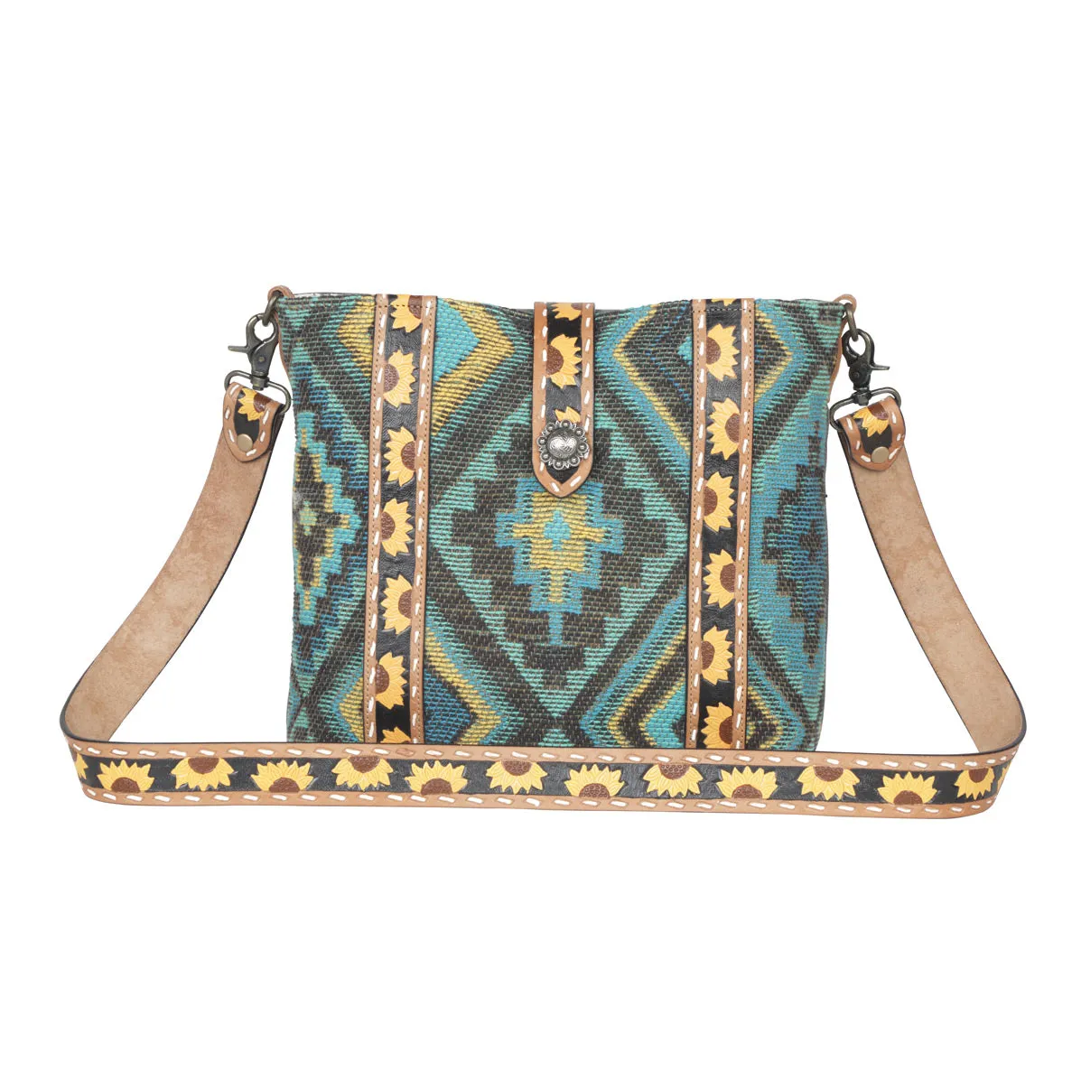 Forest Mist Hand-Tooled Bag sold by Myra Bag