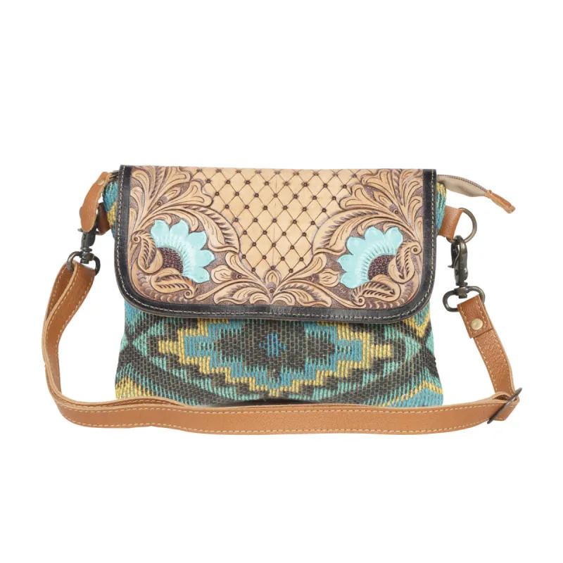 Meraki Hand-Tooled Bag sold by Myra Bag