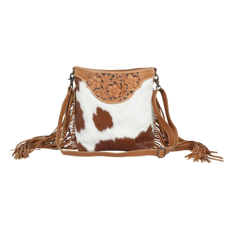 Raw Umber Hand-Tooled Bag sold by Myra Bag