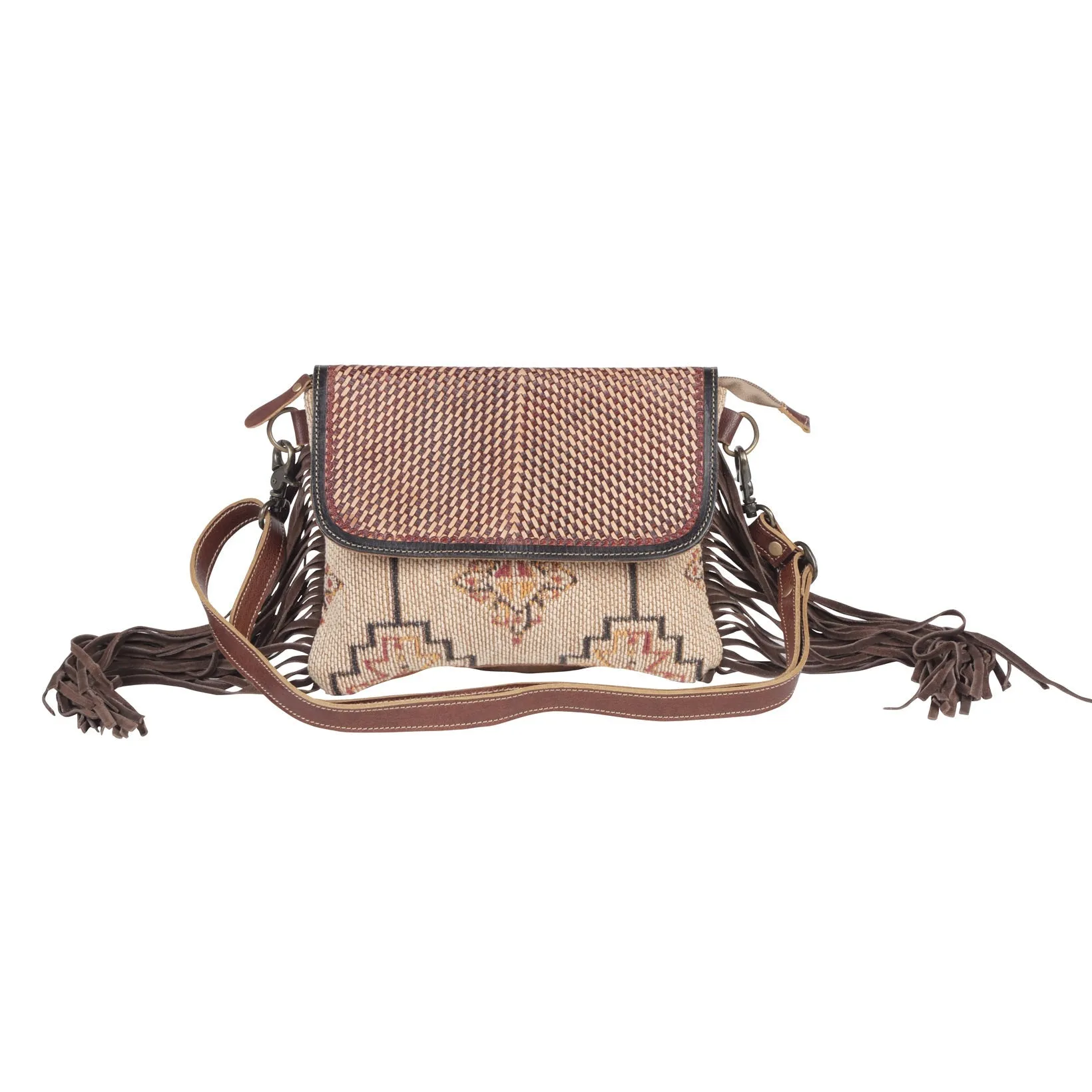 Sandy Rosewood Hand-Tooled Bag sold by Myra Bag