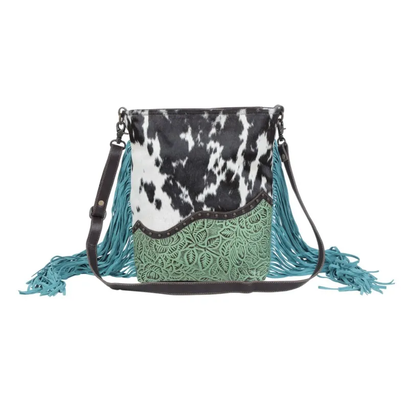 Tassles of ocean Leather & Hairon Bag sold by Myra Bag