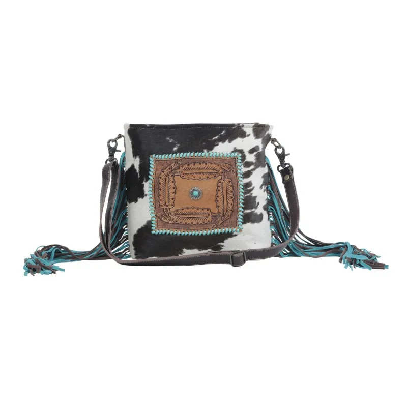 Sapphire Crown Hand-Tooled Bag sold by Myra Bag