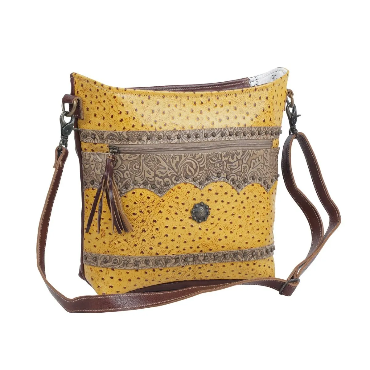 Gold Spell Leather & Hairon Bag sold by Myra Bag product image thumbnail 2