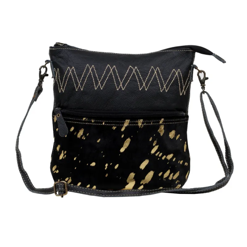 COMPOSE LEATHER AND HAIRON BAG sold by Myra Bag