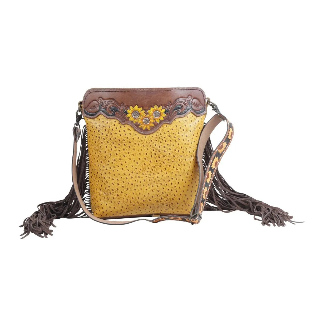 Drops Of Sun Hand-Tooled Bag sold by Myra Bag