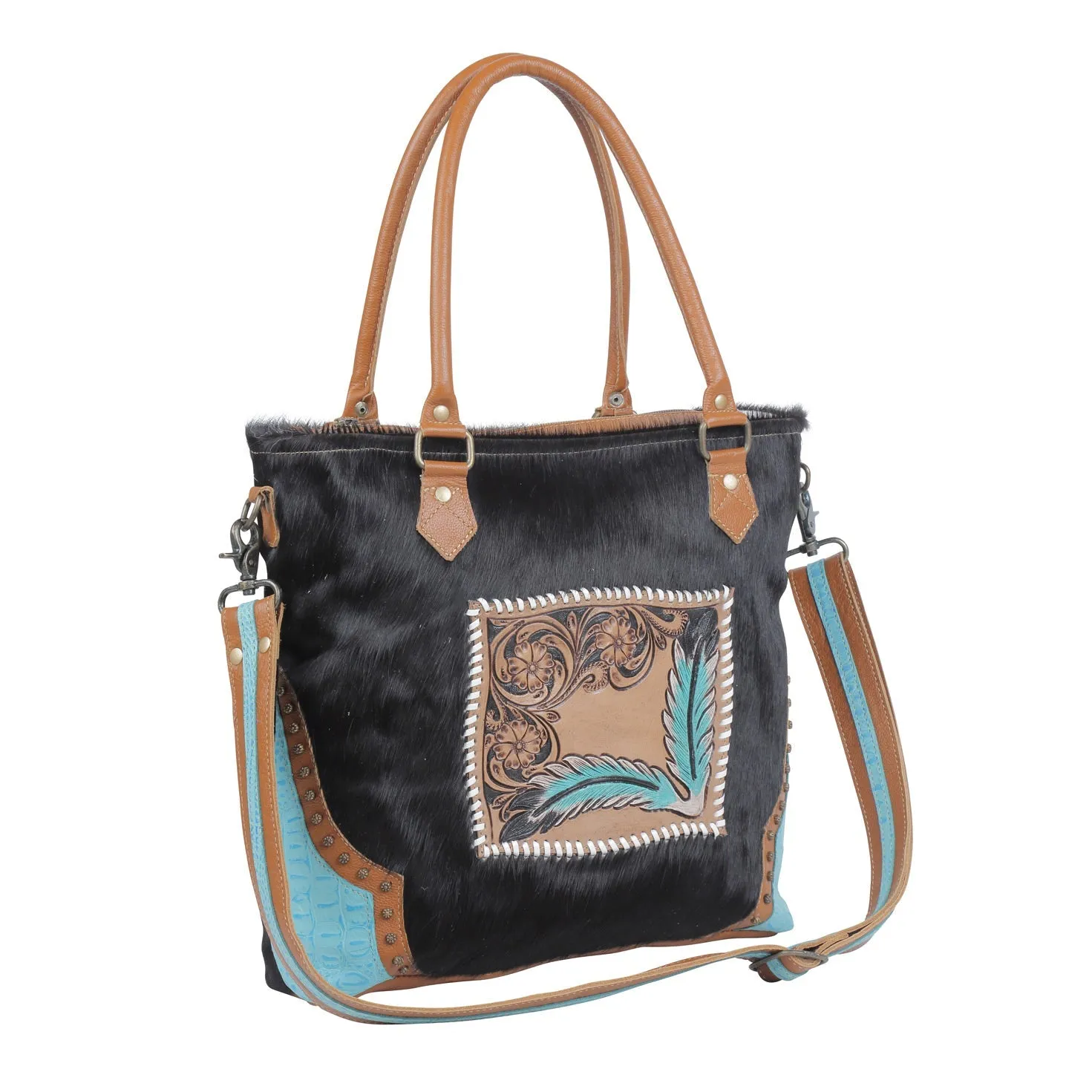 Camera Hand-Tooled Bag sold by Myra Bag product image thumbnail 2