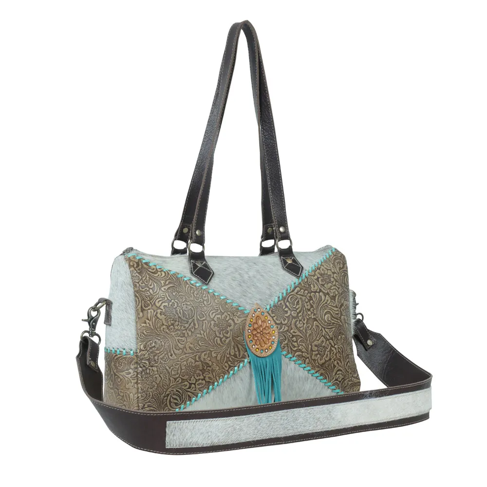 Azure waterfall Hand-Tooled Bag sold by Myra Bag product image thumbnail 2