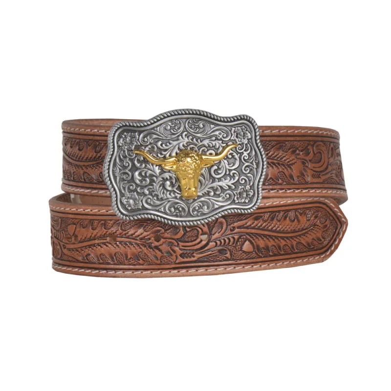 Frenzy Hand-Tooled Leather Women's Belt sold by Myra Bag