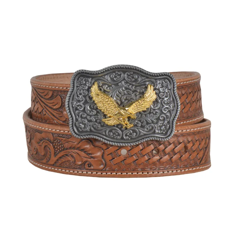 Vines Hand-Tooled Leather Women's Belt sold by Myra Bag