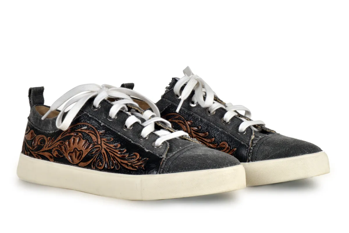 Women Limited Edition Handtooling Sneaker made by Myra Bag