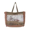 SALT N PEPPER CANVAS AND HAIRON BAG sold by Myra Bag