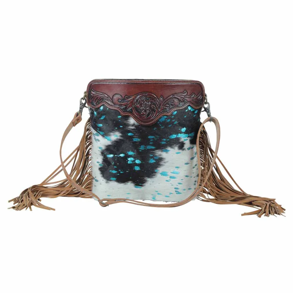 Blue moon Hand-Tooled Bag sold by Myra Bag