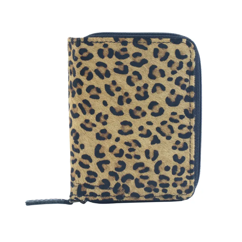 TINY TINSEL LEATHER AND HAIRON WALLET sold by Myra Bag