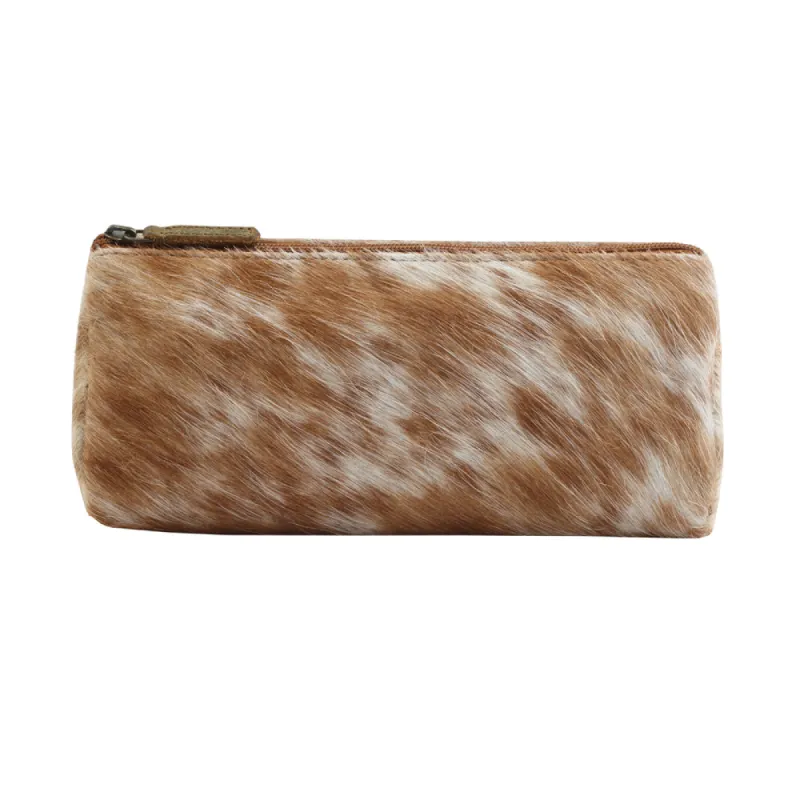 SANDY  LEATHER AND HAIRON MULTI POUCH sold by Myra Bag