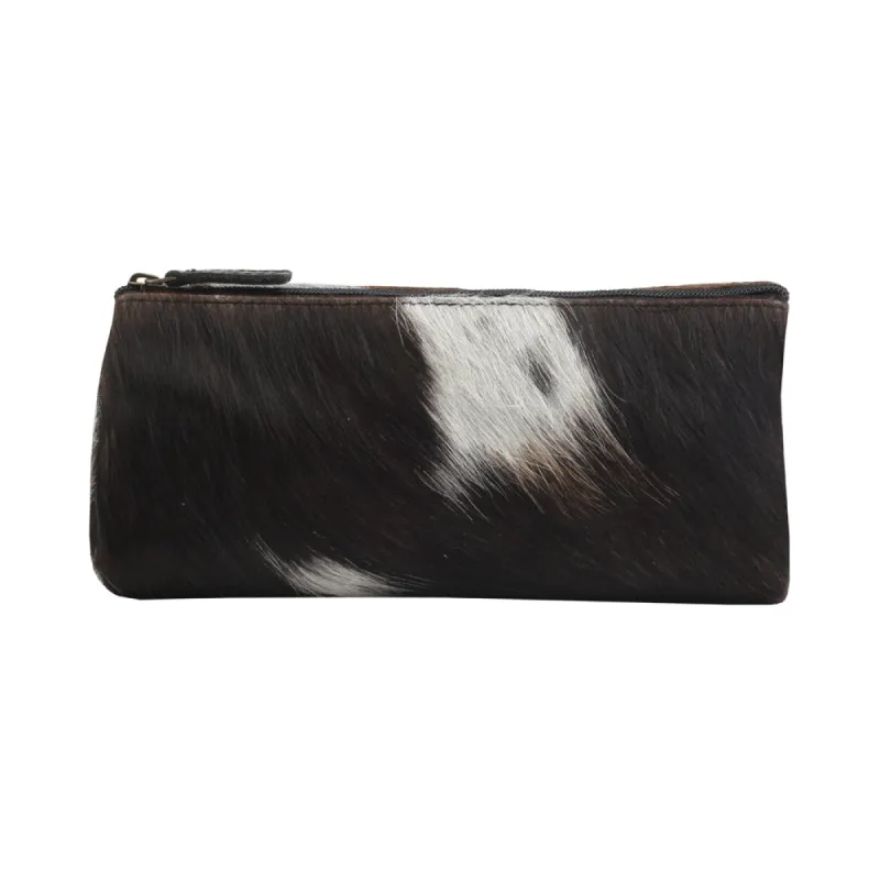 SILKY SLAYER  LEATHER AND HAIRON MULTI POUCH sold by Myra Bag
