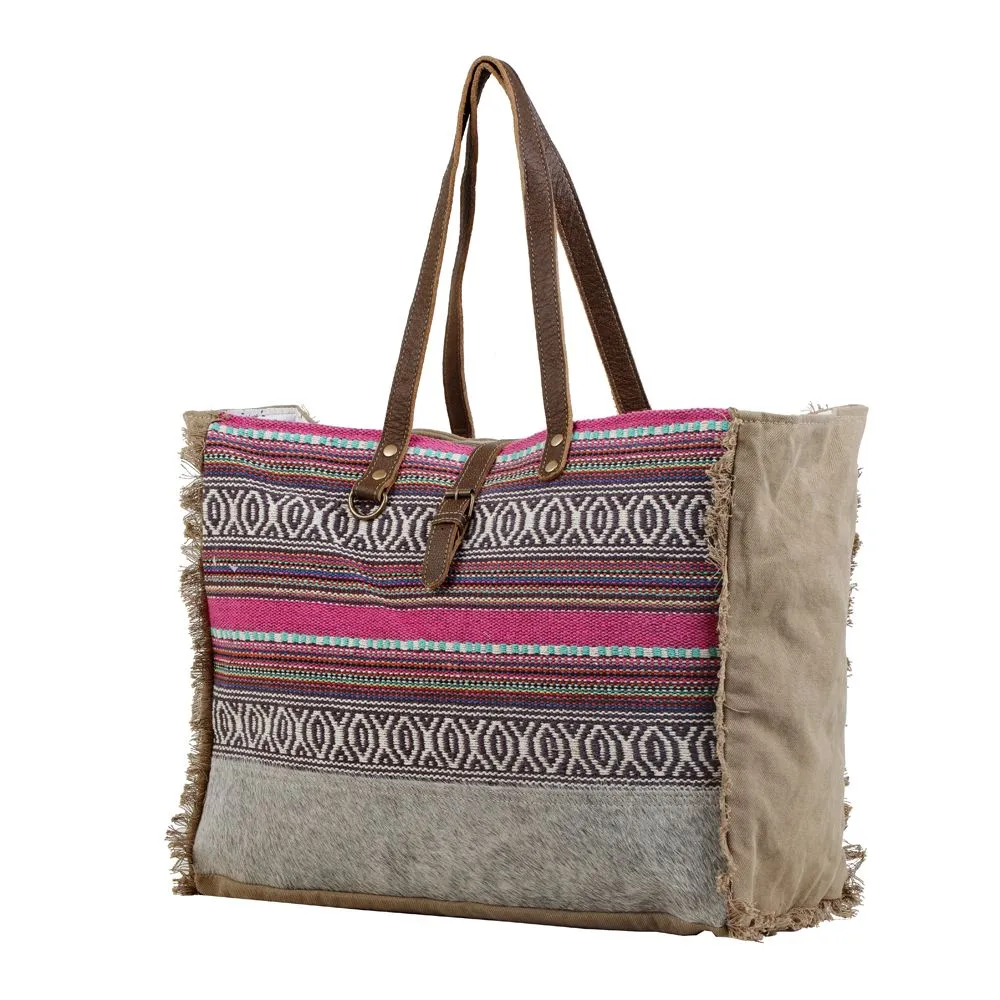 Vibrant Boho Weekender Bag sold by Myra Bag product image thumbnail 2