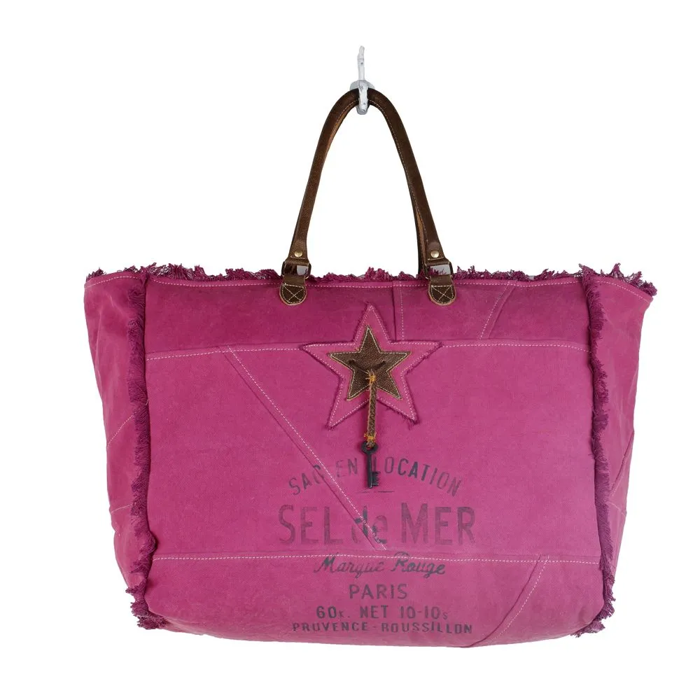 Popping Pink Weekender Bag sold by Myra Bag product image thumbnail 4