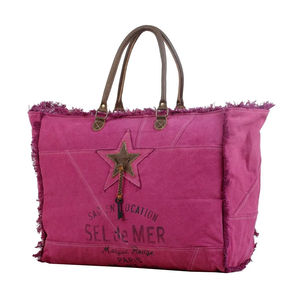 Popping Pink Weekender Bag sold by Myra Bag product image thumbnail 2