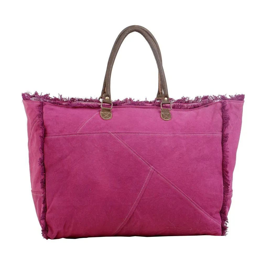 Popping Pink Weekender Bag sold by Myra Bag product image thumbnail 3