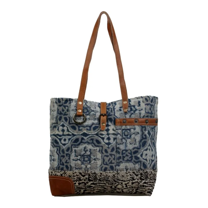 Tinted Indigo Tote Bag sold by Myra Bag