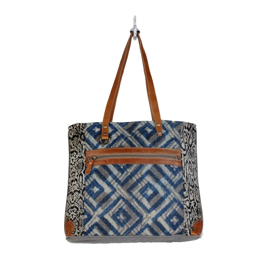 Rhombic Pattern Tote Bag sold by Myra Bag product image thumbnail 4