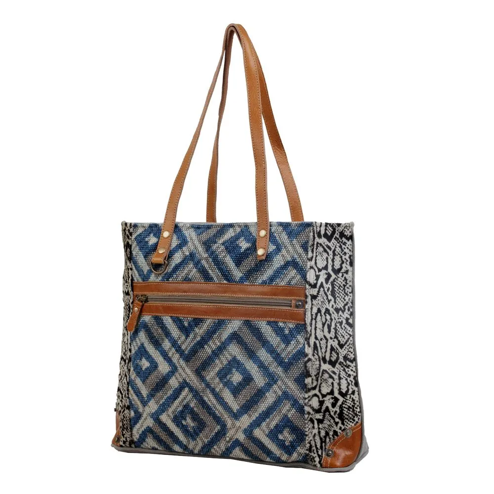 Rhombic Pattern Tote Bag sold by Myra Bag product image thumbnail 2