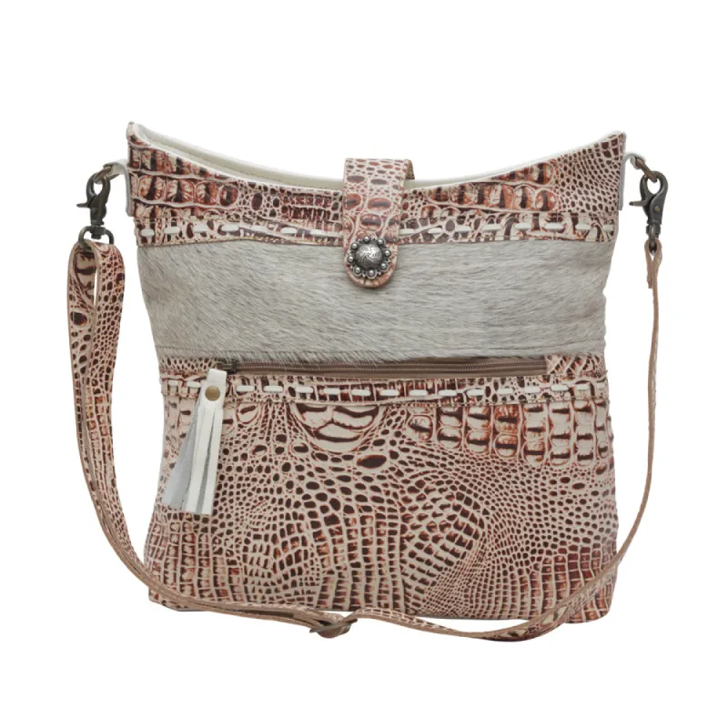 SMOKEY LEATHER & HAIRON BAG sold by Myra Bag