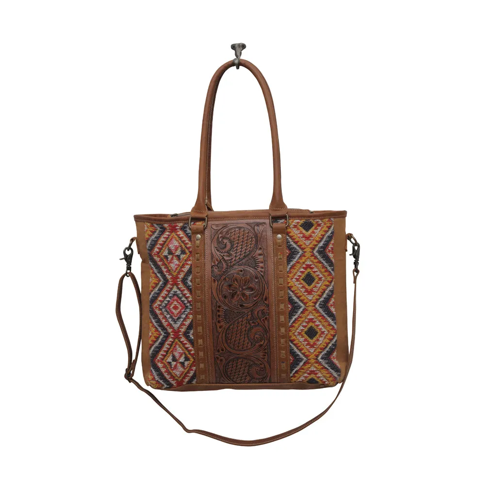 Scarlett Hand-Tooled Bag sold by Myra Bag product image thumbnail 4